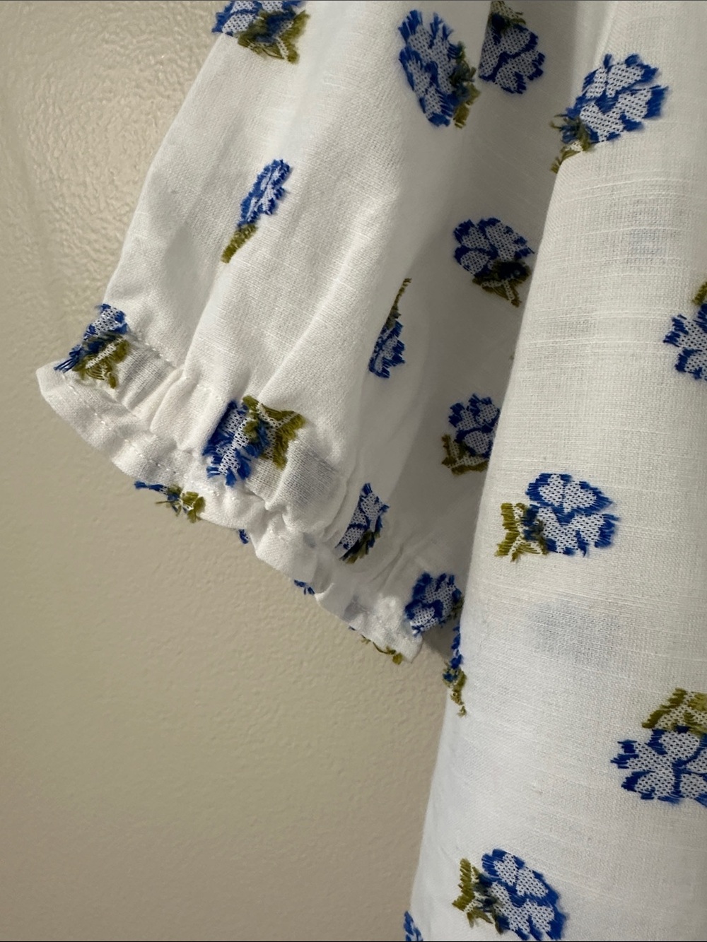 Pilcro by Anthropologie The Aly Puff-Sleeve Button Down Blouse Top NWT Sz Small - Picture 7 of 12